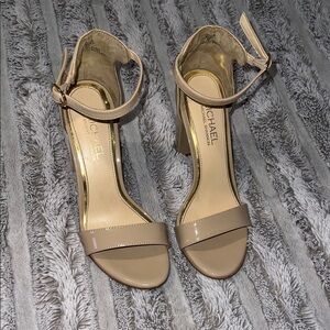 Michael Kors Beige Ankle Strap Heels